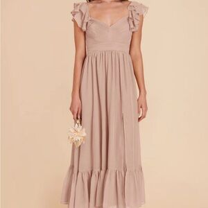 Birdie Grey Michelle Taupe Bridesmaid Dress Size M